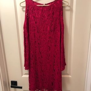 Adrianna Papell hot pink dress